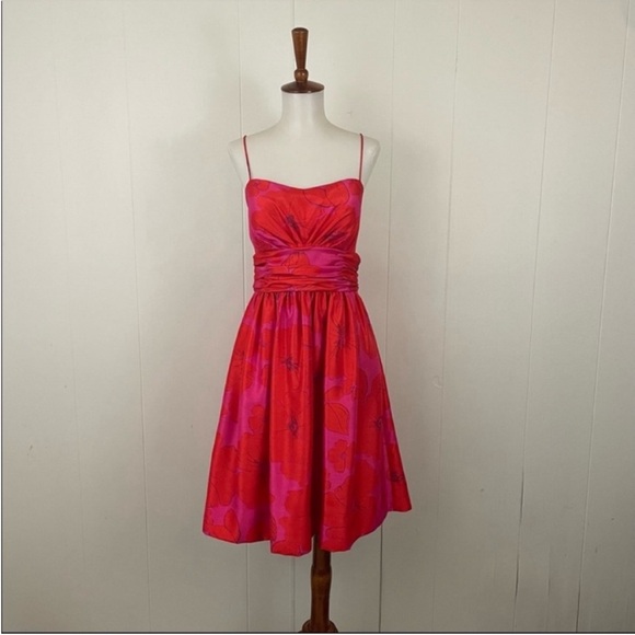 Eliza J Floral V-Neck Sleeveless A-Line Dress - Picture 1 of 7